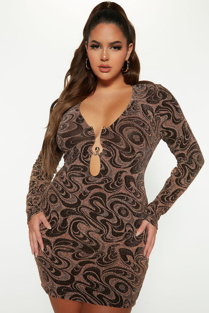 Gia Mini Dress - Bronze